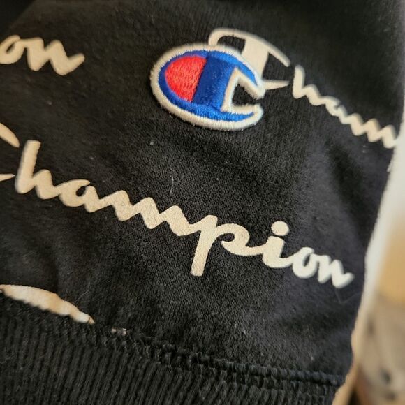 Champion Kids Black and White Hoodie Size Medium - Picture 3 of 4